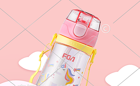 儿童饮水杯店竖版海报1-008