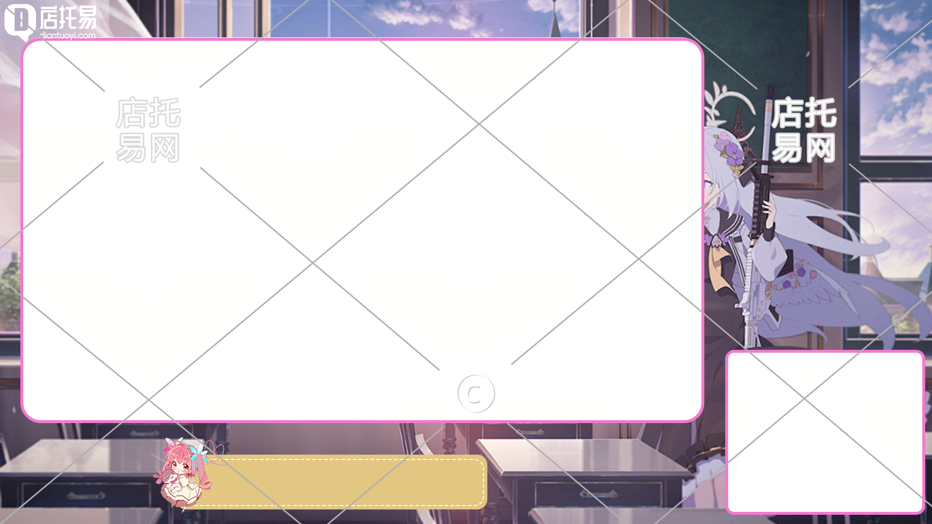 抖音快手通用二次元背景直播间边框1-001