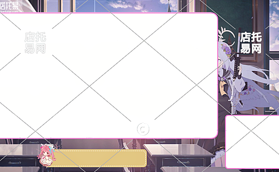 抖音快手通用二次元背景直播间边框1-001