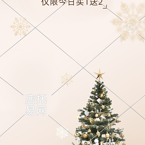 抖音快手通用圣诞节直播背景10-006