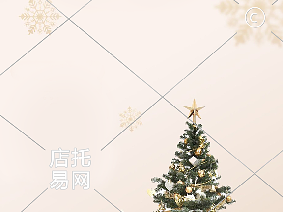 抖音快手通用圣诞节直播背景10-006
