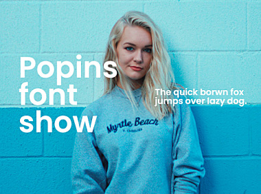 Poppins免费字体下载!一款有9种字重的英文字体