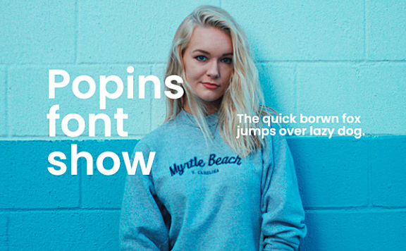 Poppins免费字体下载!一款有9种字重的英文字体