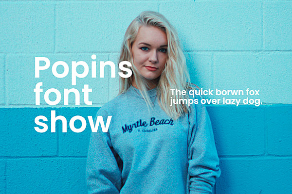 Poppins免费字体下载!一款有9种字重的英文字体