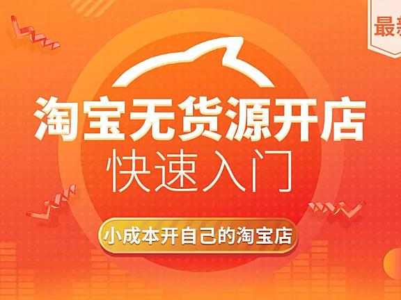 淘宝无货源开店在线视频教程，零基础电商运营高清录播课