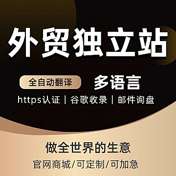 【外贸独立站搭建】，跨境电商网站建设