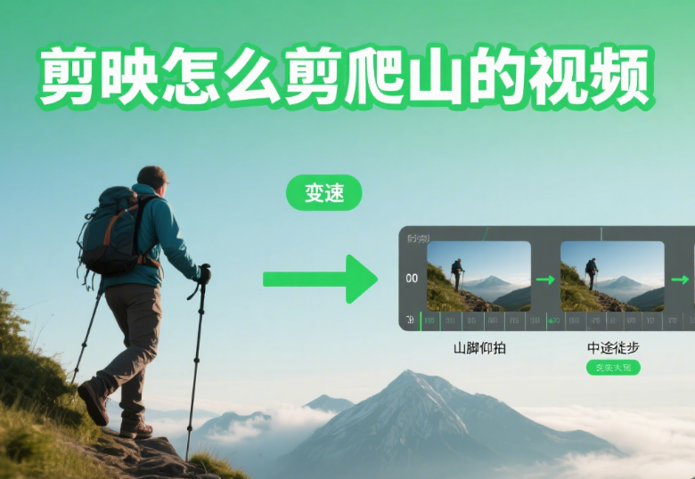 剪映怎么剪爬山视频?3 个节奏剪辑 + 4 类镜头,不拖沓不杂乱