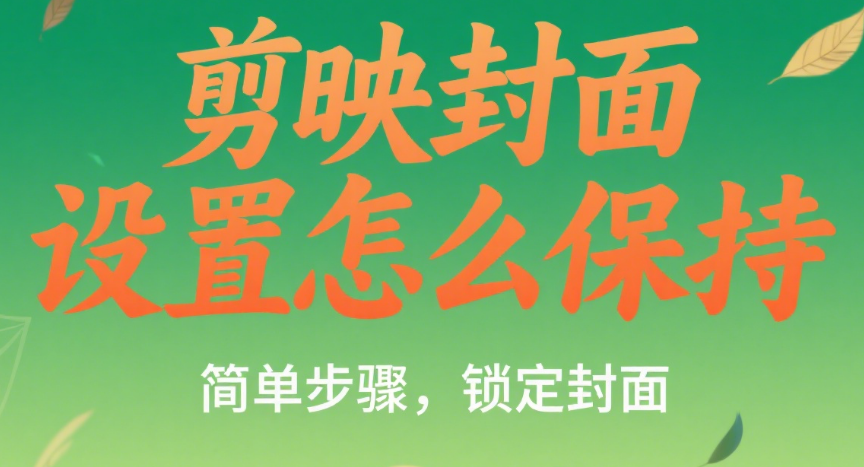 剪映封面设置怎么保持?3步锁定封面,避免发布后变模糊