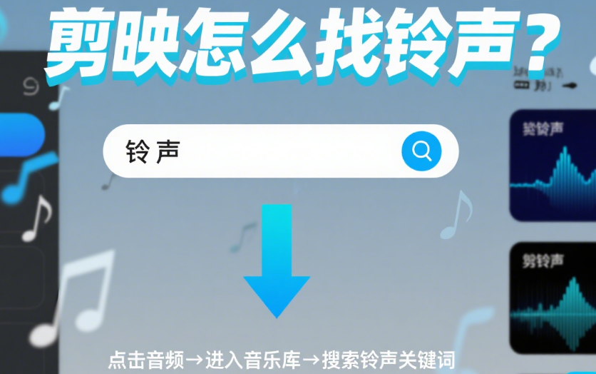 剪映怎么找铃声?3 类音源 + 4 步操作,无版权风险不踩坑