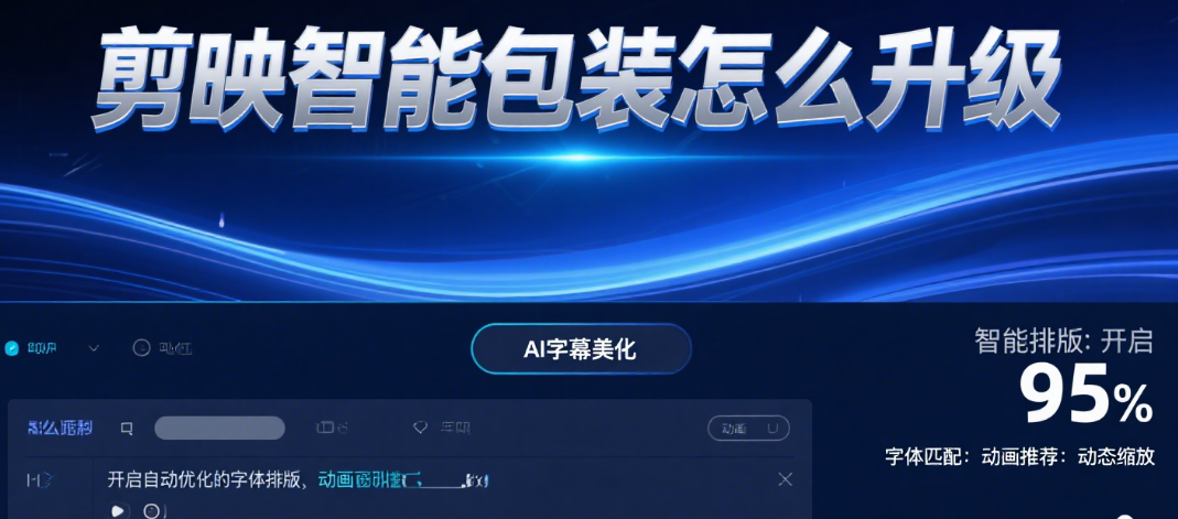 剪映智能包装怎么升级?3步升级流程+4个功能优化技巧,效率翻倍不踩坑