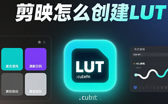 剪映怎么创建 LUT?3 步自定义预设 + 4 类场景适配,调色效率翻倍