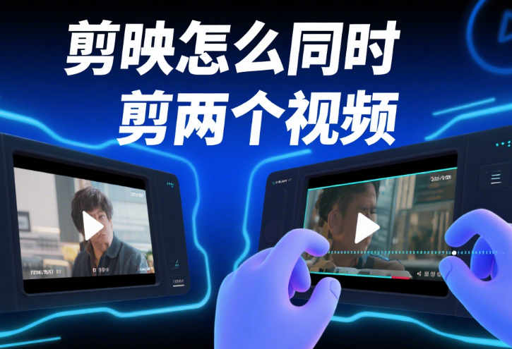 剪映怎么同时放两个视频?3 种分屏方式 + 4 类场景,画面不冲突