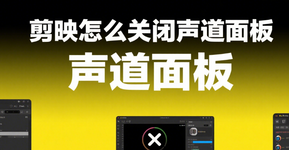 剪映声道面板怎么关闭?2步操作+3种场景,界面瞬间变清爽