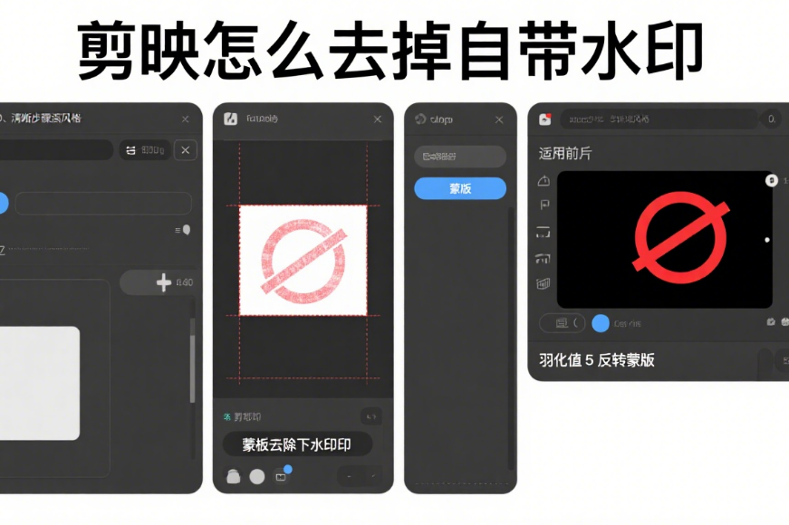剪映怎么去掉自带水印?3种方法+2个避坑技巧,导出视频无标识