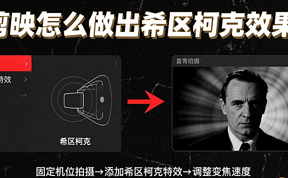 剪映怎么做出希区柯克效果?3 步关键帧 + 3 类场景,透视感拉满不穿帮
