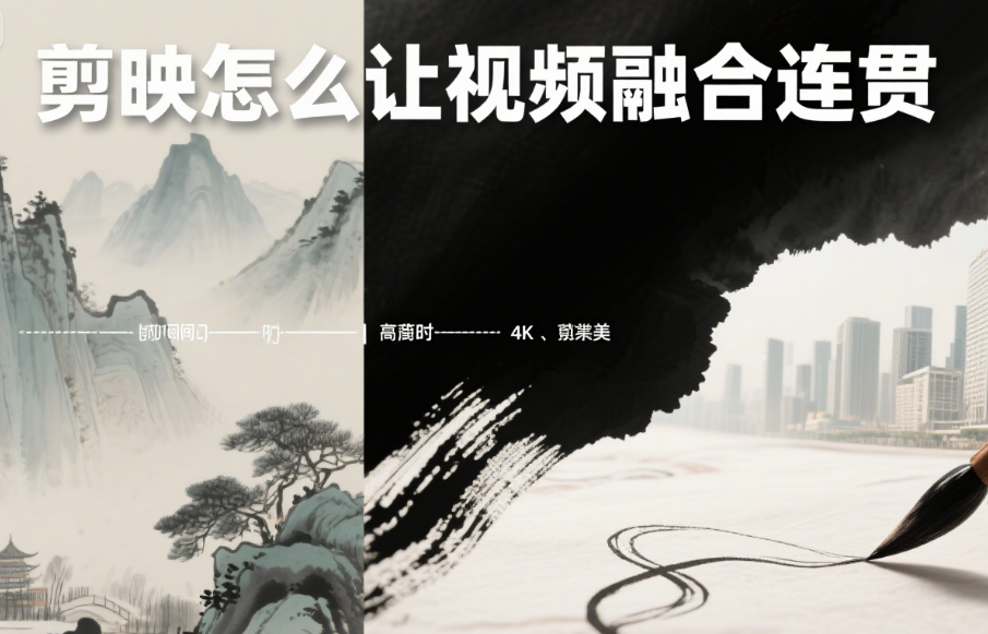 剪映怎么让视频融合连贯?4大衔接逻辑+5个隐形技巧,片段过渡像流水