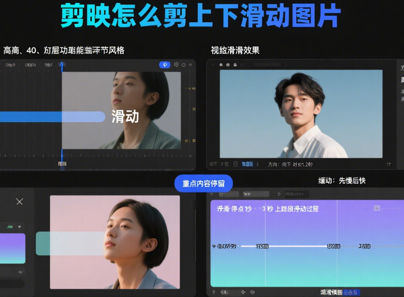 剪映怎么剪上下滑动图片?3种滑动效果+4个流畅技巧,像翻书一样丝滑