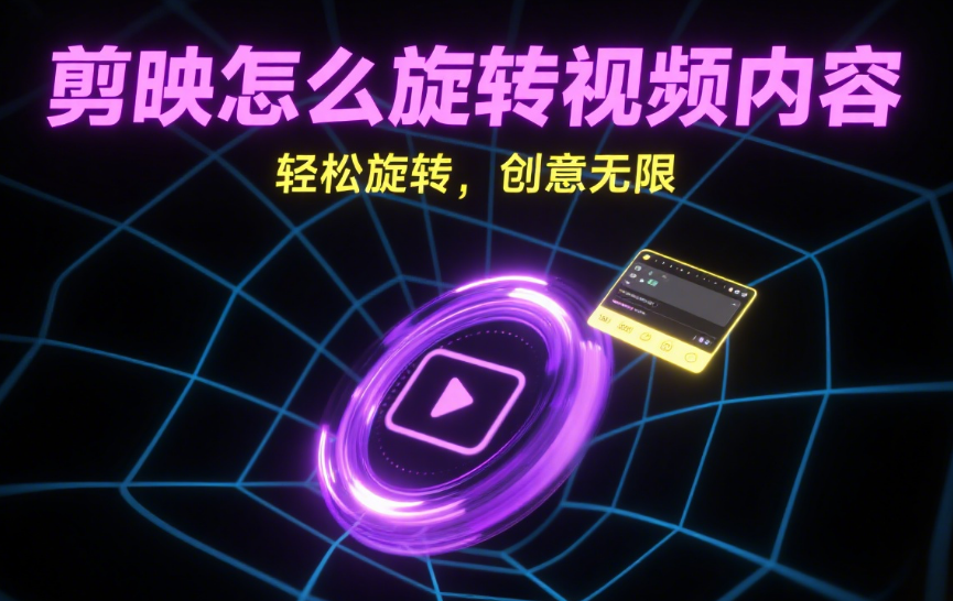 剪映怎么旋转视频内容?3 种方法搞定角度,画面不歪不糊
