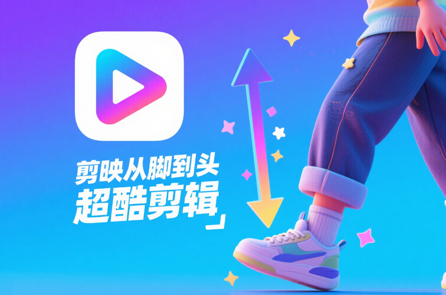 剪映怎么剪「从脚到头」镜头?3步搞定,新手也能拍出大片感!