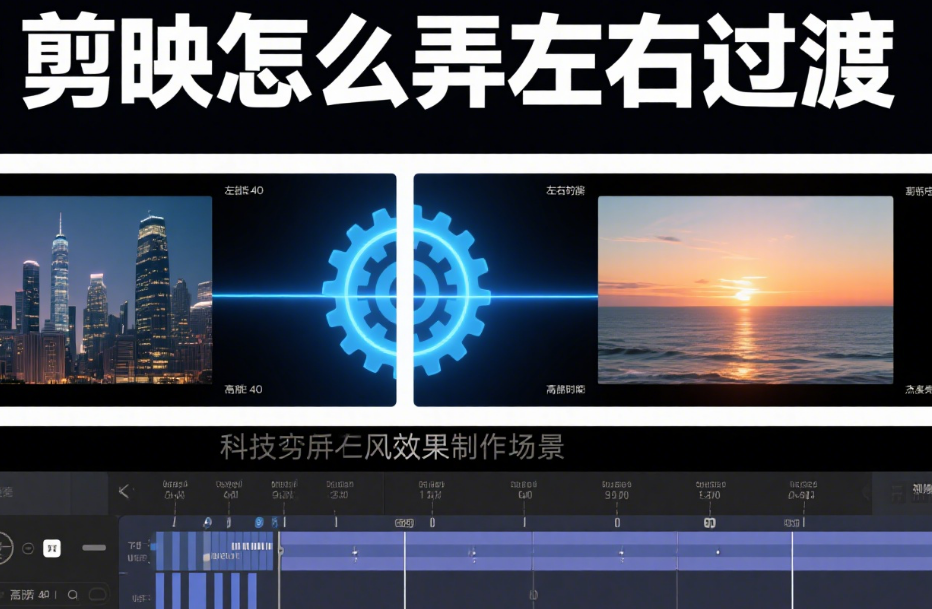 剪映怎么弄左右过渡?4种转场效果+3个衔接技巧,画面切换自然不生硬