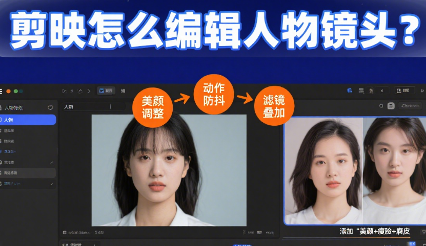 剪映怎么编辑人物镜头?3 个核心技巧 + 4 类场景,人物不模糊不脱节