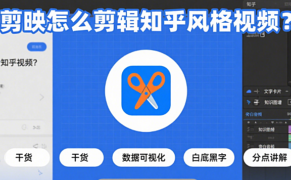 剪映怎么剪辑知乎风格视频?3 步内容转化 + 4 类模板,干货感拉满
