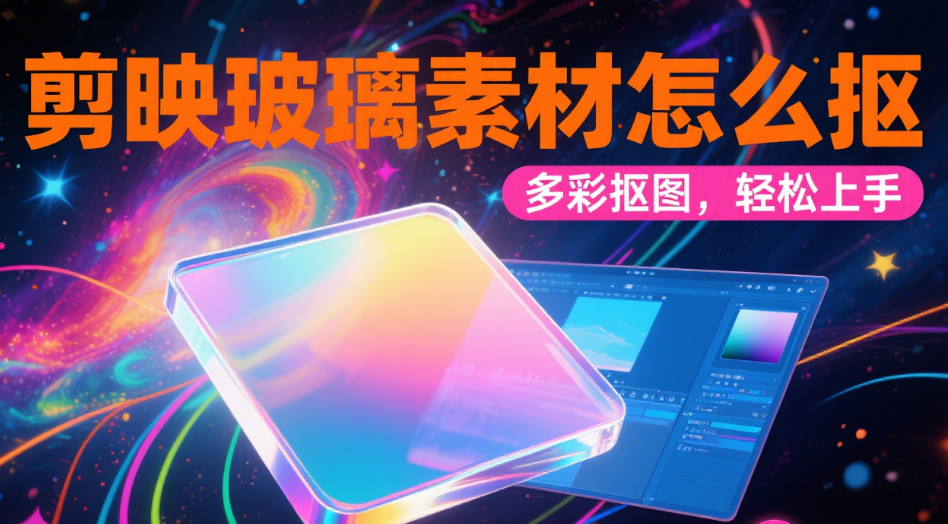 剪映玻璃素材怎么抠?3 步精准去背景,边缘不生硬