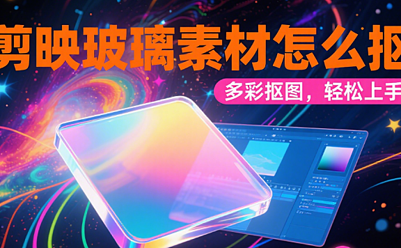 剪映玻璃素材怎么抠?3 步精准去背景,边缘不生硬