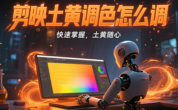 剪映怎么调出高级土黄色调？3 步搞定复古感，画面有电影质感