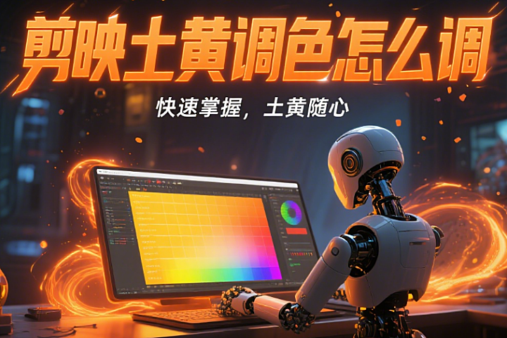 剪映怎么调出高级土黄色调?3 步搞定复古感,画面有电影质感 – 店托易