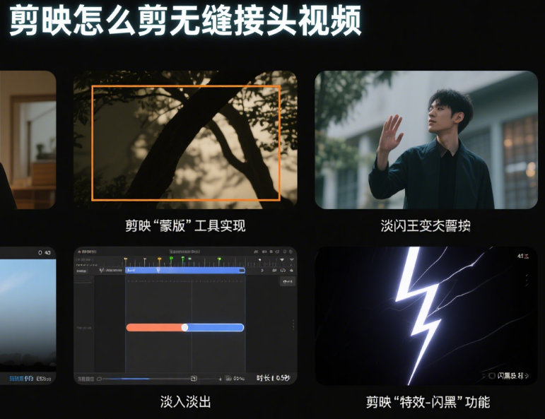 剪映怎么无缝接头视频?4种衔接方法+5个细节技巧,片段过渡像一镜到底