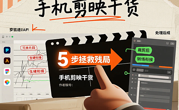 手机剪映怎么救 “视频残局”?5 步干货 + 3 个隐藏技巧,新手也能剪出质感