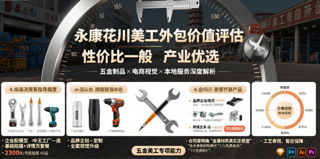 永康花川外包美工值得选吗?3类团队实测+4步避坑,五金卖家指南
