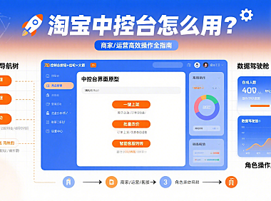 淘宝中控台怎么用?商家 / 运营高效操作全指南