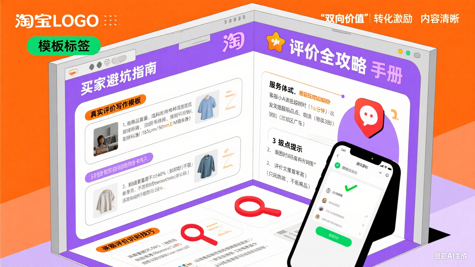 淘宝评价怎么写 / 引导?买家避坑 + 卖家转化全攻略
