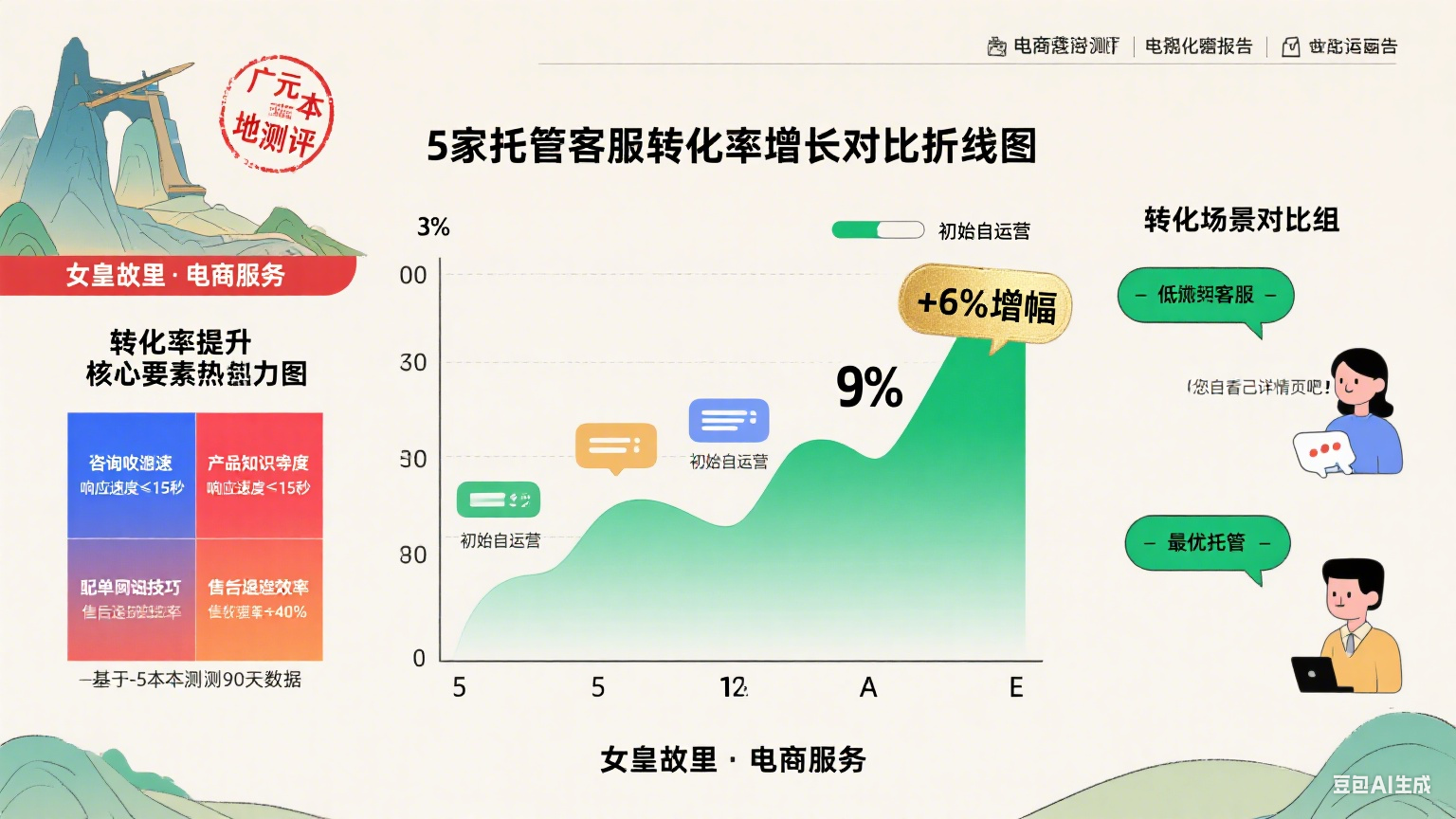 试了 5 家广元网店托管客服,转化率从 3% 到 9%:指南