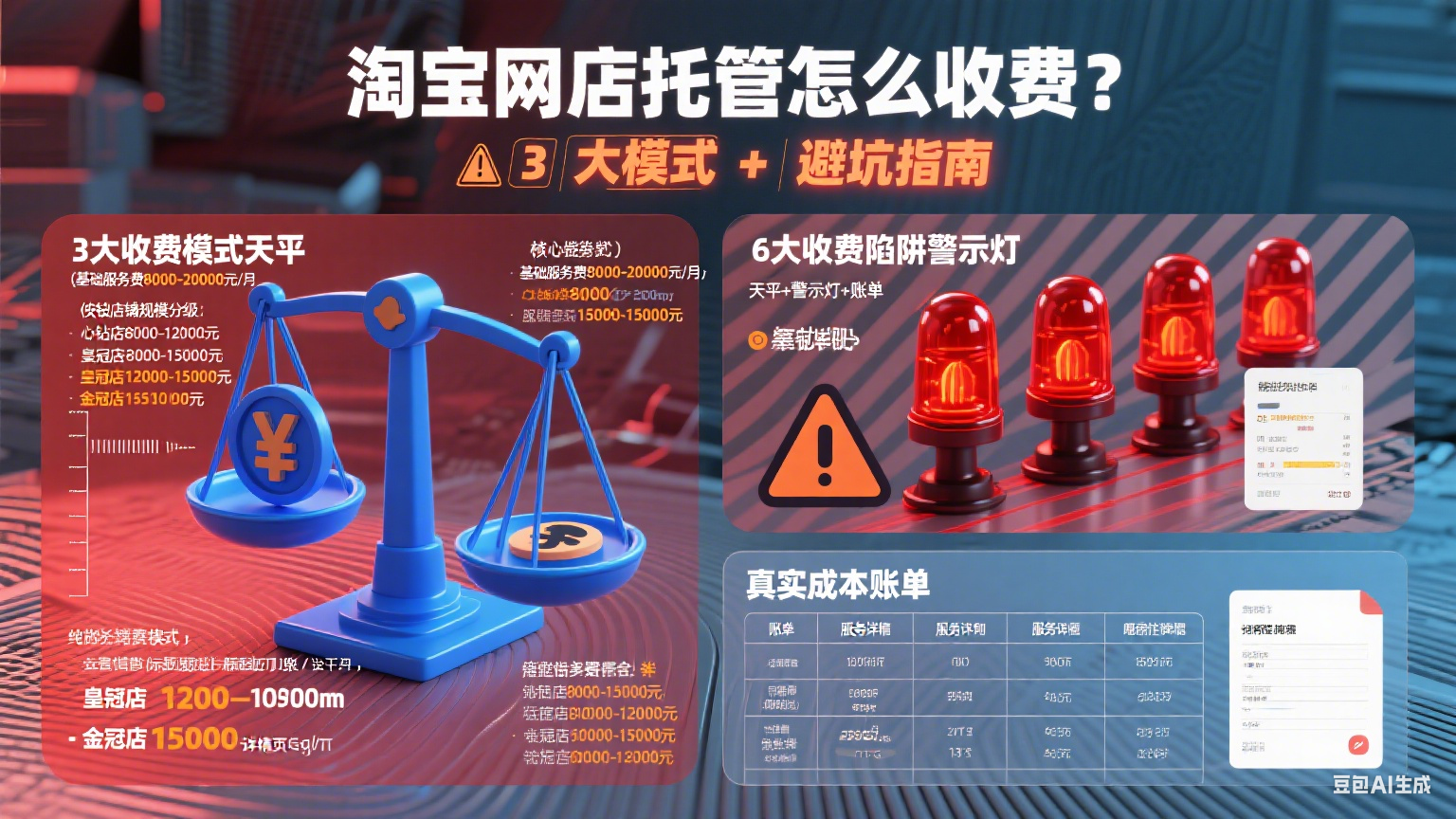 淘宝网店托管怎么收费?3 大模式 + 避坑指南