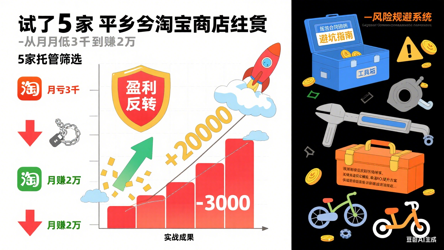 试了 5 家平乡淘宝网店托管,从月亏 3 千到赚 2 万:避坑指南在此