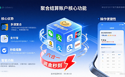 微信支付的聚合结算账户说明，资金秒到，一账搞定！