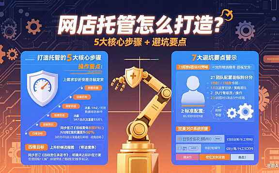 网店托管怎么打造?5 大核心步骤 + 避坑要点