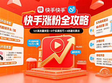 快手发什么作品涨粉快?5 大高流量类型 + 实操技巧 + 避坑攻略