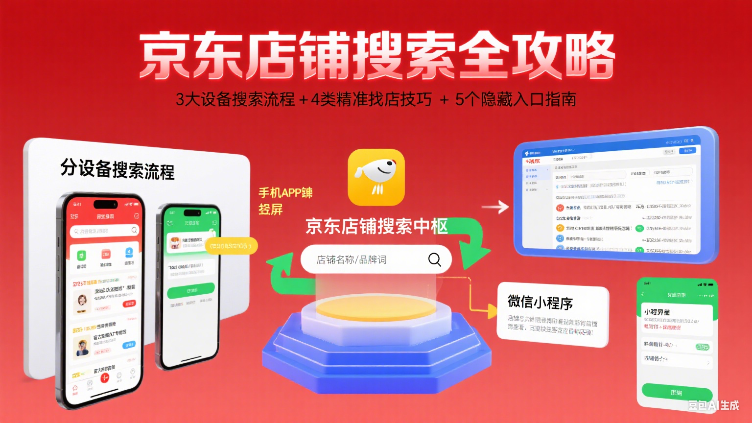 京东怎么搜索店铺?分设备流程 + 精准找店技巧全攻略