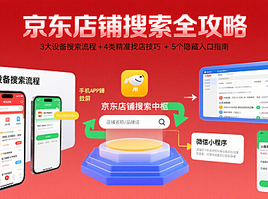 京东怎么搜索店铺？分设备流程 + 精准找店技巧全攻略