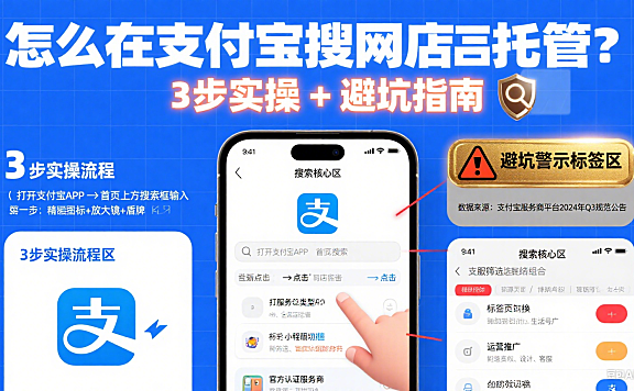 怎么在支付宝搜网店托管?3 步实操 + 避坑指南