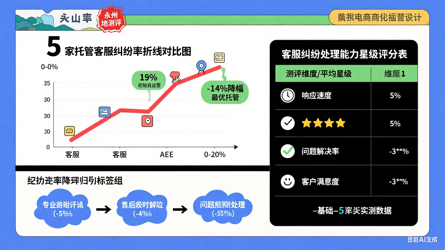 试了 5 家永州网店托管客服,纠纷率从 19% 到 5%:指南