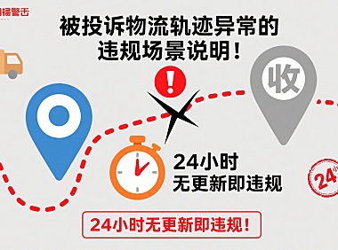 被投诉物流轨迹异常的违规场景说明!24小时无更新即违规!