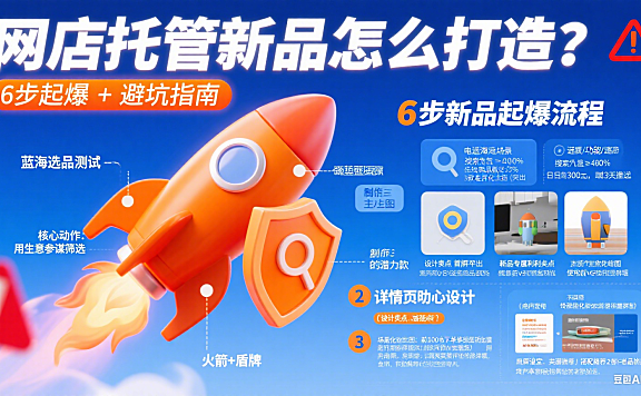 网店托管新品怎么打造？6 步起爆 + 避坑指南