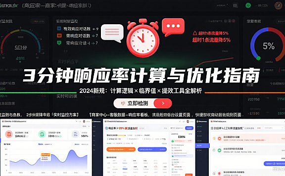 3分钟人工响应率如何计算？少回1条都可能丢流量！