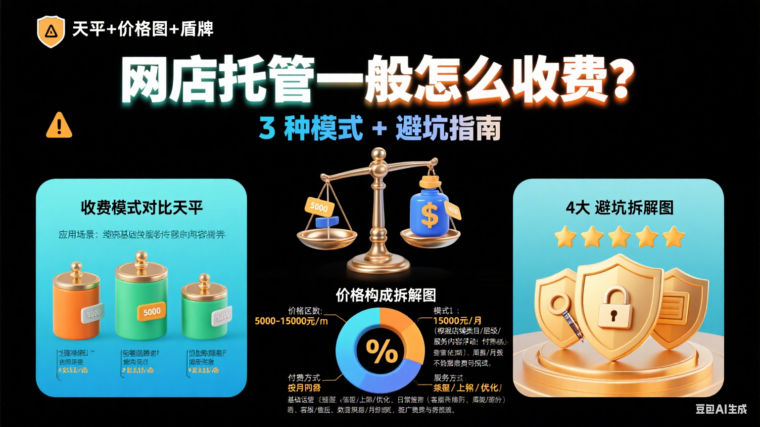 网店托管一般怎么收费?3 种模式 + 避坑指南