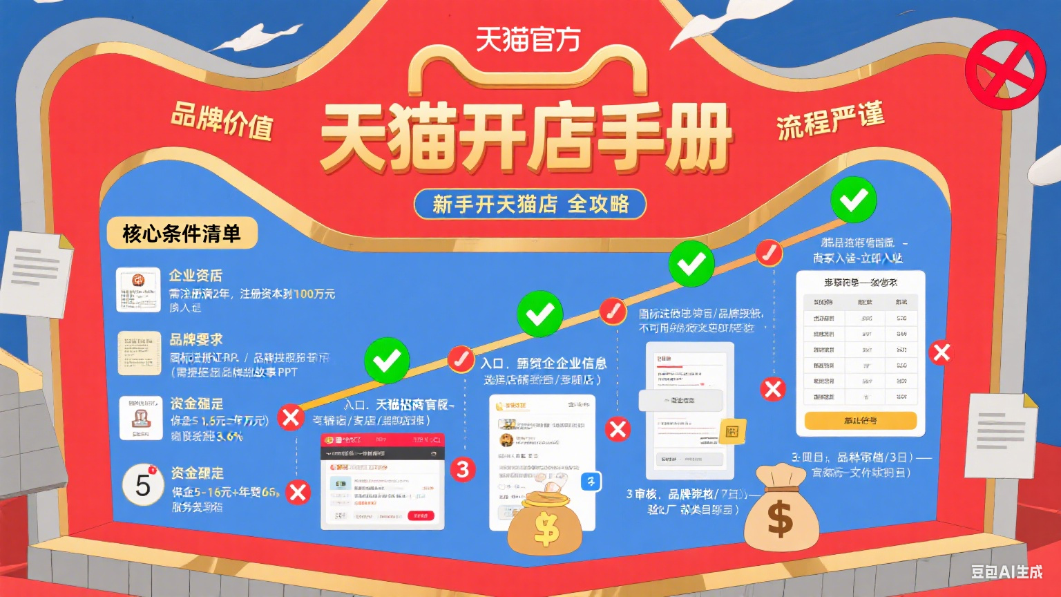 新手怎么开天猫店?全流程 + 条件 + 避坑指南